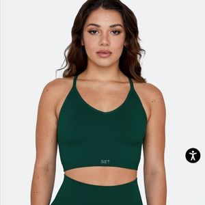 SET ACTIVE Sculptflex Ribbed V Bra in Mojito